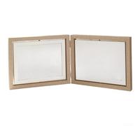 Cadre photo double face rotatif à 360 degrés, 15,2 cm, cadre photo pivotant pour table, design minimaliste en bois, commutation facile de photos (C)