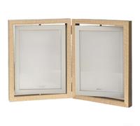 Cadre photo double face rotatif à 360 degrés, 15,2 cm, cadre photo pivotant pour table, design minimaliste en bois, commutation facile de photos (D)