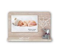 Zep WG6546 Cadre Photo Bois 10x15 cm sur Socle Dumbo Bois Beige, Gris, Blanc 22x14x6 cm