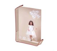 Cadre photo durable en acrylique transparent de 15,2 cm, parfait pour la décoration à faire soi-même et le remplacement de photo sans effort à la maison ou au bureau (rose)