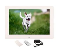 Cadre photo électronique avec télécommande, haut-parleurs intégrés pour une expérience audio immersive, bonne qualité.