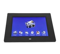 Cadre Photo électronique, Calendrier de Cadre Photo Numérique Haut-Parleur Stéréo intégré Multifonction 800x600 100-240V 8 Pouces pour Le Bureau (Prise UE)