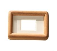 Cadre photo élégant en bois massif pour mini photo de 7,6 cm et 10,2 cm avec dos magnétique pour réfrigérateur - Noyer noir (7,6 cm de couleur hêtre)