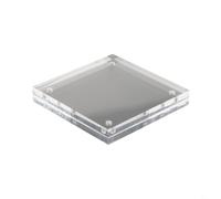 Cadre photo en acrylique avec forte fixation magnétique pour afficher vos précieux souvenirs de manière moderne (10 x 10 cm, 8 + 8 mm)