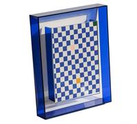 Cadre photo en acrylique avec panneau arrière facile d'accès, pratique pour l'affichage de photos (bleu)