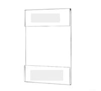 Cadre photo en acrylique avec profil plat pour une utilisation sur un mur ou une étagère, supportant des panneaux imprimés interchangeables et des inserts d'image (A5 vertical)