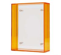 Cadre photo en acrylique avec vis de montage - Sans cadre - Sans cadre - Pour salon, bureau, décoration d'intérieur (orange)