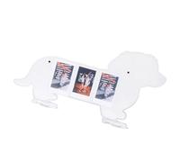 Cadre photo en acrylique sur le thème du chien pour photos instantanées de 7,6 cm - Triple support de présentation - Pièce de décoration d'intérieur - Placement simple - Trois cadres photo