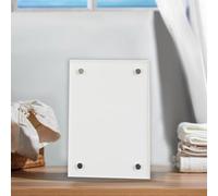 Cadre photo en acrylique transparent avec coins magnétiques, matériau transparent pour présentoir, pour photos portrait ou paysage sur bureau ou bureau (6 x 9 cm)