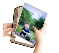 Cadre photo en acrylique transparent de 15,2 cm pour décoration et affichage personnalisés, fabriqué en matériau durable avec changement de photo facile (gris)