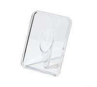 Cadre photo en acrylique transparent pour plantes de culture d'eau, récipient de fleurs décoratif moderne à double usage avec base grise pour la maison, le bureau, le salon (transparent)