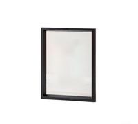 Cadre photo en aluminium, 1 pièce, double face transparent A3/A4 pour affiche/croquis, affichage clair, fixation solide, cadre photo, bureau et maison (noir)