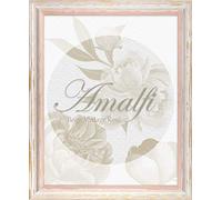 Cadre photo en bois Amalfi 21 x 29,7 cm DIN A4 en rose blanc vintage shabby chic avec vitre en verre synthétique antireflet