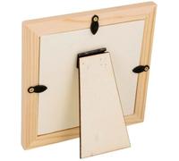 Cadre photo en bois - ARTEMIO - 12,5 x 12,5 cm - Beige - Carré - Contemporain