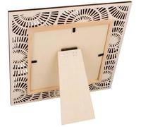 Cadre photo en bois - Artemio - Boho - 20 x 20 cm - Asymétrique - Beige