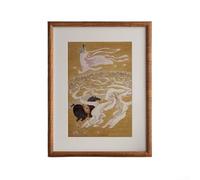 Cadre photo en bois avec design mat, verre trempé offrant une protection contre les rayures, construction solide, suspension murale verticale/horizontale (couleur acajou)