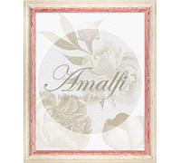 Cadre photo en bois Bira Amalfi 31 x 41 cm en rouge et blanc Vintage Shabby Chic avec vitre en verre synthétique antireflet