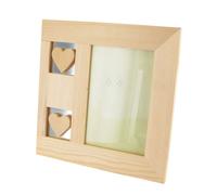 Cadre photo en bois Coeurs 20 x 20 x 1 cm
