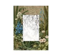 Cadre photo en bois de 10,2 x 15,2 cm, support de table et montage mural, cadre photo rétro en bois, herbes botaniques, plantes florales