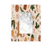 Cadre photo en bois de 10,2 x 15,2 cm, support de table et montage mural, cadres photo en bois de Noël, pains d'épices, biscuits marron