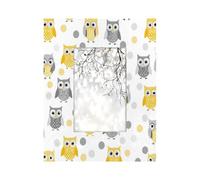 Cadre photo en bois de 10,2 x 15,2 cm, support de table et montage mural, cadres photo en bois mignons hiboux de dessin animé