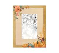 Cadre photo en bois de 10,2 x 15,2 cm, support de table et montage mural, cadres photo en bois pour l'automne, Thanksgiving, récolte, citrouille, fleurs