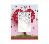 Cadre photo en bois de 10,2 x 15,2 cm, support de table et montage mural, cadres photo en bois pour Saint-Valentin, arbre en forme de cœur