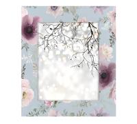 Cadre photo en bois de 20,3 x 25,4 cm, support de table et montage mural, cadre photo en bois aquarelle printanière, violet floral