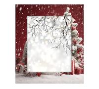 Cadre photo en bois de 20,3 x 25,4 cm, support de table et montage mural, cadre photo en bois, arbre de Noël enneigé, bonhomme de neige