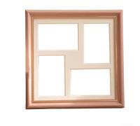 Cadre photo en bois de 30,5 x 30,5 cm pour photos de 10,2 x 15,2 cm, cadre à ouverture multiple, décoration murale, idée cadeau pour les vacances, les anniversaires et les remises de diplôme (rose)