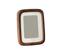 Cadre photo en bois de noyer et teck pour photos de 3, 5, 6, 7, 8 avec passe-partout et couverture en acrylique pour une utilisation horizontale ou verticale (noyer noir)