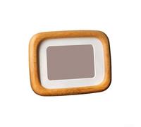 Cadre photo en bois de noyer massif et teck avec couverture en acrylique transparent poli multicouche pour décoration murale ou de bureau, design minimaliste intemporel et grain naturel (B noyer noir)