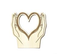 Cadre photo en bois en forme de cœur naturel de 15,2 x 10,2 cm, présentoir de table romantique en forme de cœur, décoration moderne rustique en bois massif pour souvenirs de famille, fête à la maison