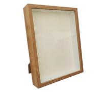 Cadre Photo en Bois for présentation de Bouquets Fleurs, Profondeur 3 cm, for Cadeaux Trois Dimensions pour Fleurs Séchées, Loisirs Créatifs, Photos(Wood Color Frame,25X25cm)