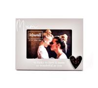 Cadre Photo En Bois Gris Avec Cœur 3D - 6x4 - Maman