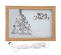 Cadre photo en bois lumineux, tableau LED à éclairage réglable alimenté par USB, style minimaliste moderne, décoration murale, veilleuse
