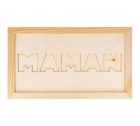 Cadre photo en bois - Maman - 28 x 16 cm