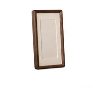 Cadre photo en bois massif avec lignes épurées, convient pour image de 4 x 11 cm derrière beige mat, dimensions intérieures 8 x 15 cm, finition noyer ou bois naturel (A)