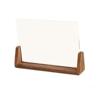 Cadre photo en bois massif de 17,8 cm avec panneaux acryliques transparents, design en forme de U pour table, coulissant avec style pour un changement facile du papier et un ajustement sûr (C)