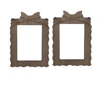 Cadre Photo En Bois Massif Sculpté Composé De 2 Pièces Et Orné D'Un Placage Décoratif Pour Une Décoration Murale De Style Européen Modèle C 26 X 19 X 1.5cm