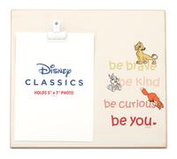 Cadre photo en bois Open Road Brands Disney Simba Thumper et Tod Be Brave pour photo 5x7 - Avec les personnages du Roi Lion, Renard et le Chien et Bam