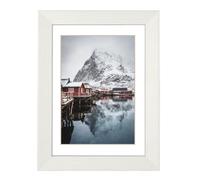 Cadre photo en bois "Oslo", blanc, 40 x 50 cm