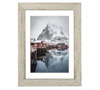 Cadre photo en bois ""Oslo"", pin gris, 40 x 50 cm
