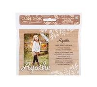 Cadre Photo en Bois Personnalisé Agathe - Décoration Chambre Enfant - Cadeau Unique et Original - Idéal pour Naissance, Baptême, Anniversaire - Cadre avec Prénom Gravé - Style Élégant et Moderne