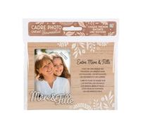 Cadre Photo en Bois Personnalisé Mère & Fille - Décoration Chambre Enfant - Cadeau Unique et Original - Idéal pour Naissance, Baptême, Anniversaire - Cadre avec Texte Gravé - Style Élégant et Moderne