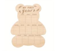 Cadre photo en bois pour bébé, tableau mémoire de la première année avec 12 supports photo mensuels, décoration murale pour chambre d'enfant (style 6)