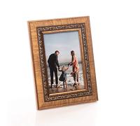 Cadre Photo en Bois Style Baroque pour Photos 10x15 cm - Cadre Doré en Verre pour De Beaux Souvenirs | Cadre Photo Autoportant pour Affichage Mural & de Table, Format Vertical & Horizontal