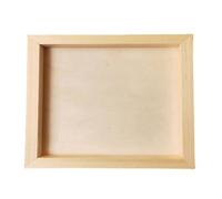 Cadre photo en bois vierge à faire soi-même - Kit d'artisanat brut pour argile et affichage d'images, projet artistique, décoration de bureau, tailles au choix (19 x 23 cm)