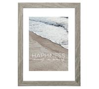 Cadre photo en bois "Waves", gris, 13 x 18 cm