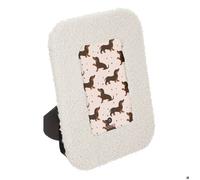Cadre photo en bouclette 10x15cm blanc - Atmosphera createur d'interieur
